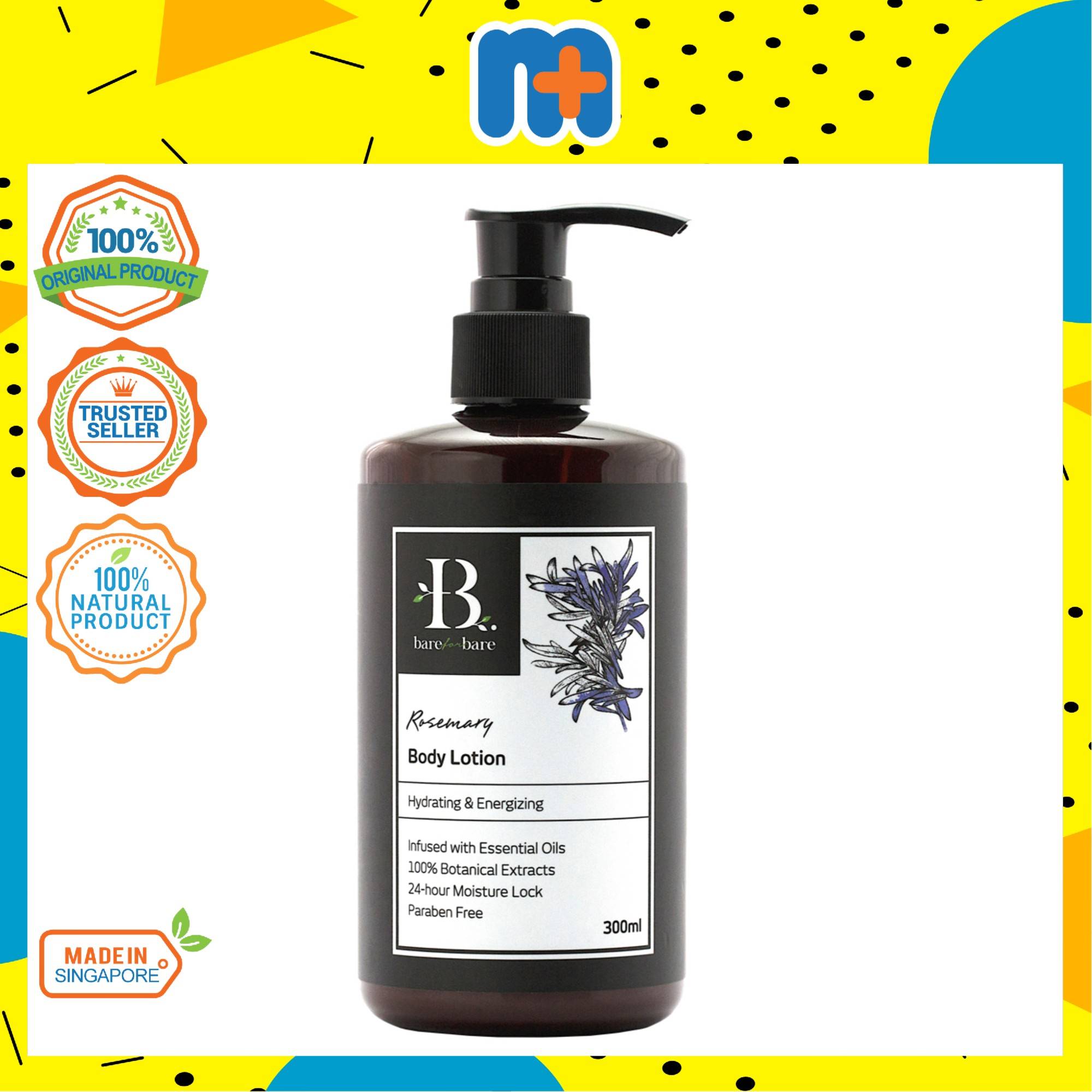 BARE FOR BARE BODY LOTION ROSEMARY 300ML (NL)